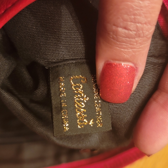 Contessa Red Genuine Leather Clutch Purse Handbag Bag - Picture 5 of 5